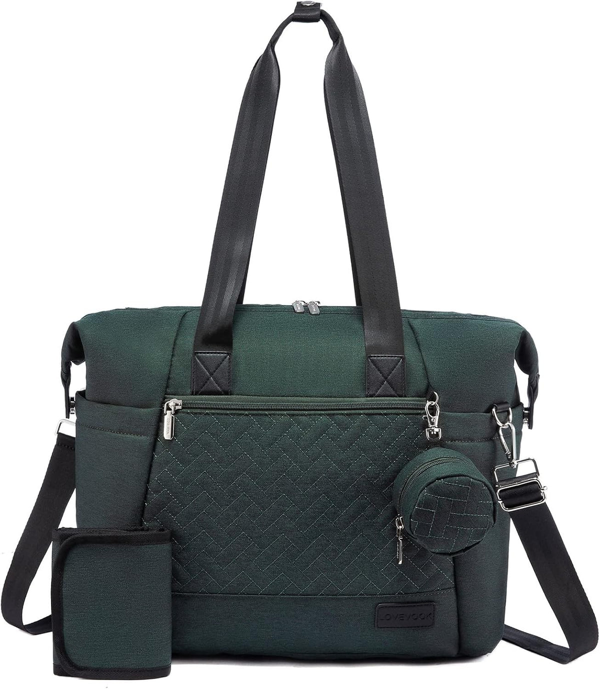 Diaper Bag Tote, Baby Diaper Bag Waterproof Travel Diaper Tote with Changing Pad