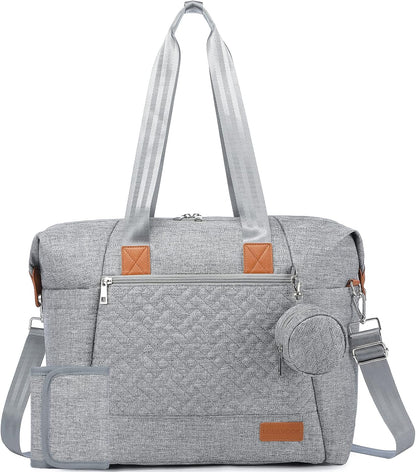 Diaper Bag Tote, Baby Diaper Bag Waterproof Travel Diaper Tote with Changing Pad