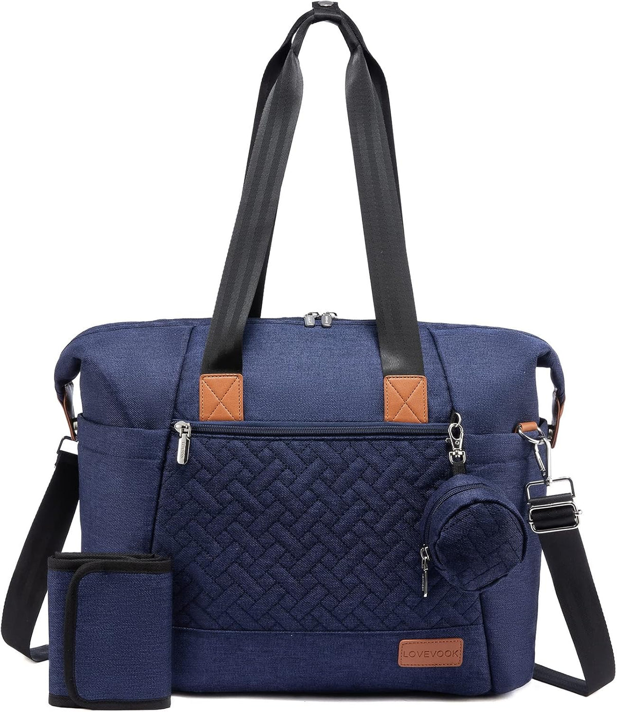 Diaper Bag Tote, Baby Diaper Bag Waterproof Travel Diaper Tote with Changing Pad
