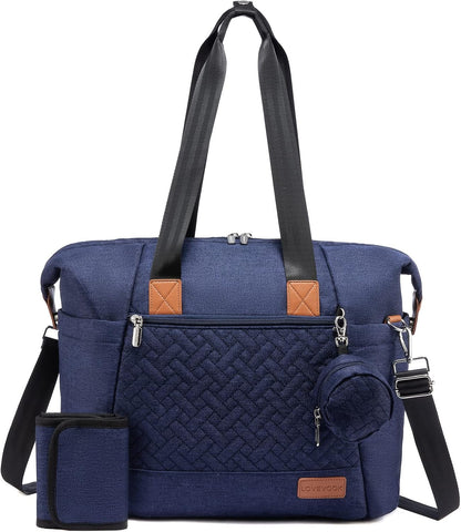 Diaper Bag Tote, Baby Diaper Bag Waterproof Travel Diaper Tote with Changing Pad