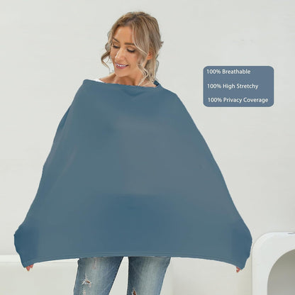 Breathable Car Seat Cover for Babies – Multi-Purpose Soft Rayon Nursing Cover for Breastfeeding, High Stretchy Infant Carseat Canopy, Stroller Cover (Smooth Rayon, Warm Natural)