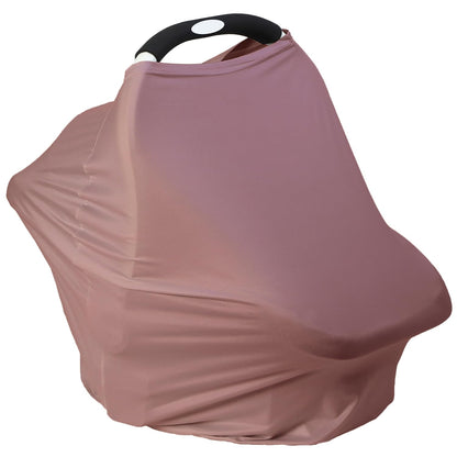 Breathable Car Seat Cover for Babies – Multi-Purpose Soft Rayon Nursing Cover for Breastfeeding, High Stretchy Infant Carseat Canopy, Stroller Cover (Smooth Rayon, Warm Natural)