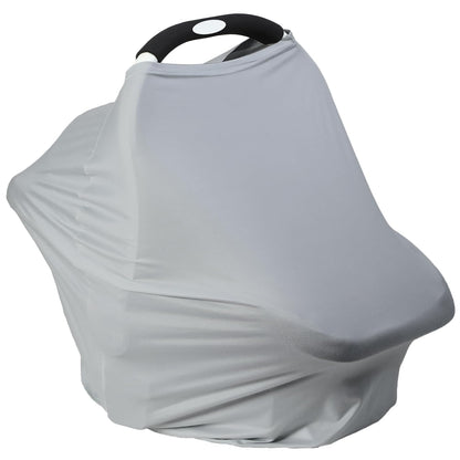 Breathable Car Seat Cover for Babies – Multi-Purpose Soft Rayon Nursing Cover for Breastfeeding, High Stretchy Infant Carseat Canopy, Stroller Cover (Smooth Rayon, Warm Natural)