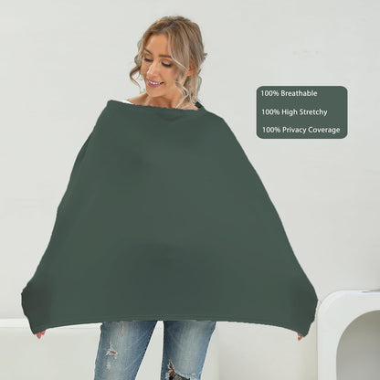 Breathable Car Seat Cover for Babies – Multi-Purpose Soft Rayon Nursing Cover for Breastfeeding, High Stretchy Infant Carseat Canopy, Stroller Cover (Smooth Rayon, Warm Natural)