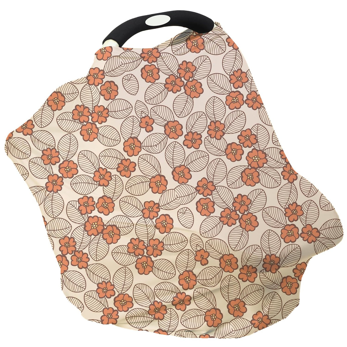 Breathable Car Seat Cover for Babies – Multi-Purpose Soft Rayon Nursing Cover for Breastfeeding, High Stretchy Infant Carseat Canopy, Stroller Cover (Smooth Rayon, Warm Natural)