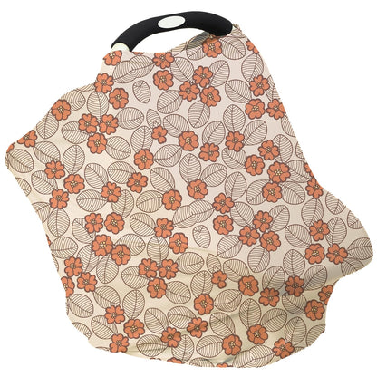 Breathable Car Seat Cover for Babies – Multi-Purpose Soft Rayon Nursing Cover for Breastfeeding, High Stretchy Infant Carseat Canopy, Stroller Cover (Smooth Rayon, Warm Natural)