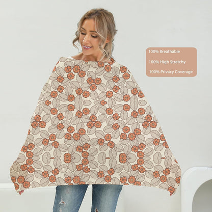 Breathable Car Seat Cover for Babies – Multi-Purpose Soft Rayon Nursing Cover for Breastfeeding, High Stretchy Infant Carseat Canopy, Stroller Cover (Smooth Rayon, Warm Natural)