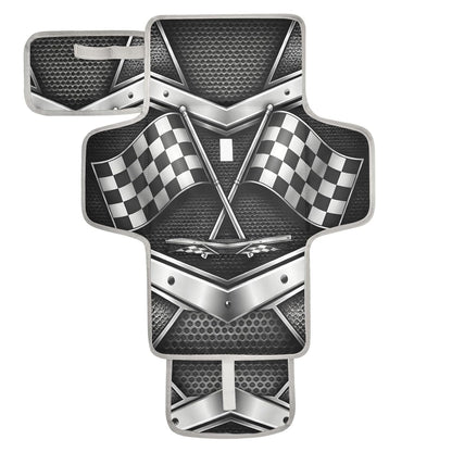 Checkered Racing Flags Portable Diaper Changing Pad, Waterproof Baby Changing Mat with Storage Pocket & Built-in Pillow, Foldable Travel Pad, Newborn Gift Set for Boy Girl