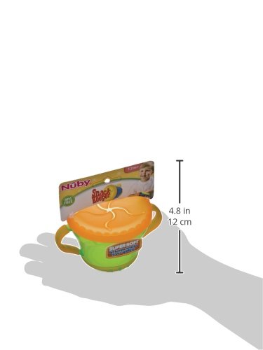 Nuby Plastic Snack Keeper, Colors May Vary, 5"