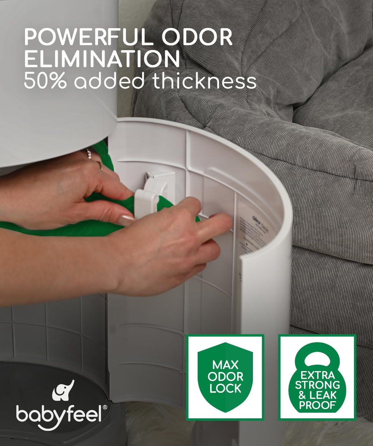 BIO Refills Compatible with DEKOR CLASSIC Diaper Pails | 100% Compostable |4 Pack |50% Extra Thickness | Compost Refill bags with Running Low Indicator |Powerful Odor Control | Fragrance-free