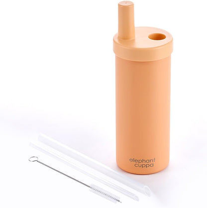 Leakproof Insulated Tumbler with Straws, 24 oz, Green | SUS 316 Steel, Keeps Drinks Cold 12 Hours or Hot 6 Hours, Sweat-Free Body, Dust-Proof Straw Cover, Wide Mouth, Straw Brush