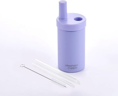 Leakproof Insulated Tumbler with Straws, 24 oz, Green | SUS 316 Steel, Keeps Drinks Cold 12 Hours or Hot 6 Hours, Sweat-Free Body, Dust-Proof Straw Cover, Wide Mouth, Straw Brush