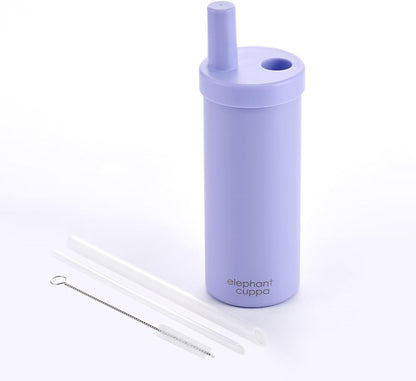 Leakproof Insulated Tumbler with Straws, 24 oz, Green | SUS 316 Steel, Keeps Drinks Cold 12 Hours or Hot 6 Hours, Sweat-Free Body, Dust-Proof Straw Cover, Wide Mouth, Straw Brush