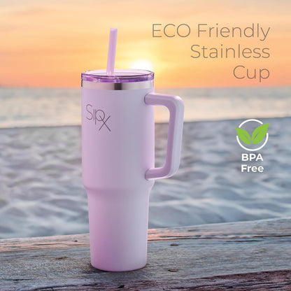 ™ 30 oz Insulated Tumbler with Handle & Straw – Vacuum Insulated Stainless Steel, Leakproof, Cupholder Friendly – Perfect for Iced Coffee, Water & Travel – Grey