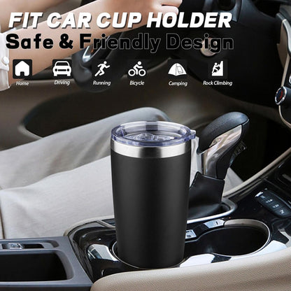 20 oz Tumbler with Lids and Straws, Stainless Steel Insulated Coffee Tumbler, Double Wall Vacuum Insulated Travel Mug Cup, Leakproof Thermal Coffee Cup for Hot and Cold Drinks (azure blue)
