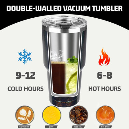 20 oz Tumbler with Lids and Straws, Stainless Steel Insulated Coffee Tumbler, Double Wall Vacuum Insulated Travel Mug Cup, Leakproof Thermal Coffee Cup for Hot and Cold Drinks (azure blue)