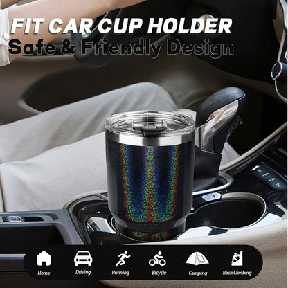 20 oz Tumbler with Lids and Straws, Stainless Steel Insulated Coffee Tumbler, Double Wall Vacuum Insulated Travel Mug Cup, Leakproof Thermal Coffee Cup for Hot and Cold Drinks (azure blue)