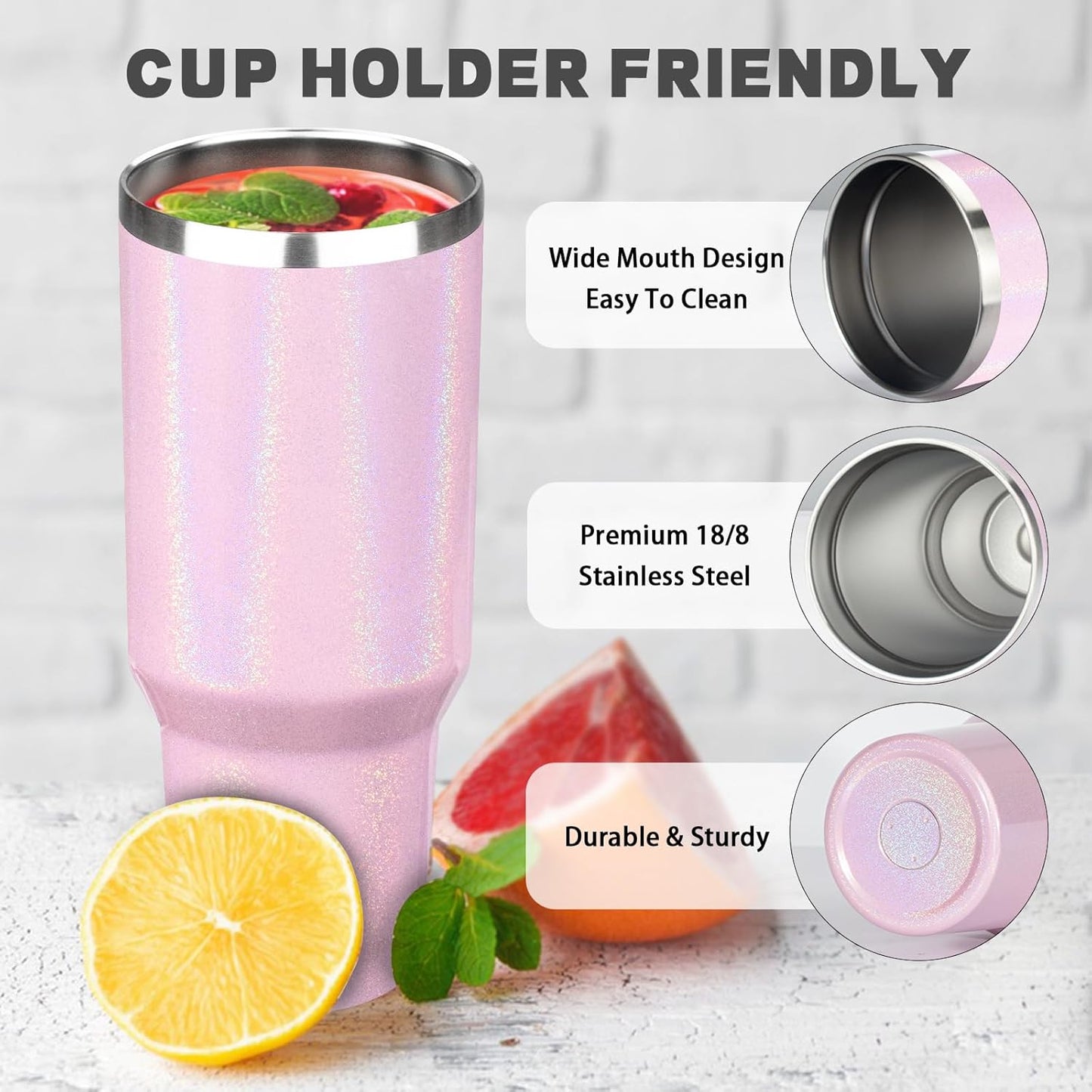 20 oz Tumbler with Lids and Straws, Stainless Steel Insulated Coffee Tumbler, Double Wall Vacuum Insulated Travel Mug Cup, Leakproof Thermal Coffee Cup for Hot and Cold Drinks (azure blue)