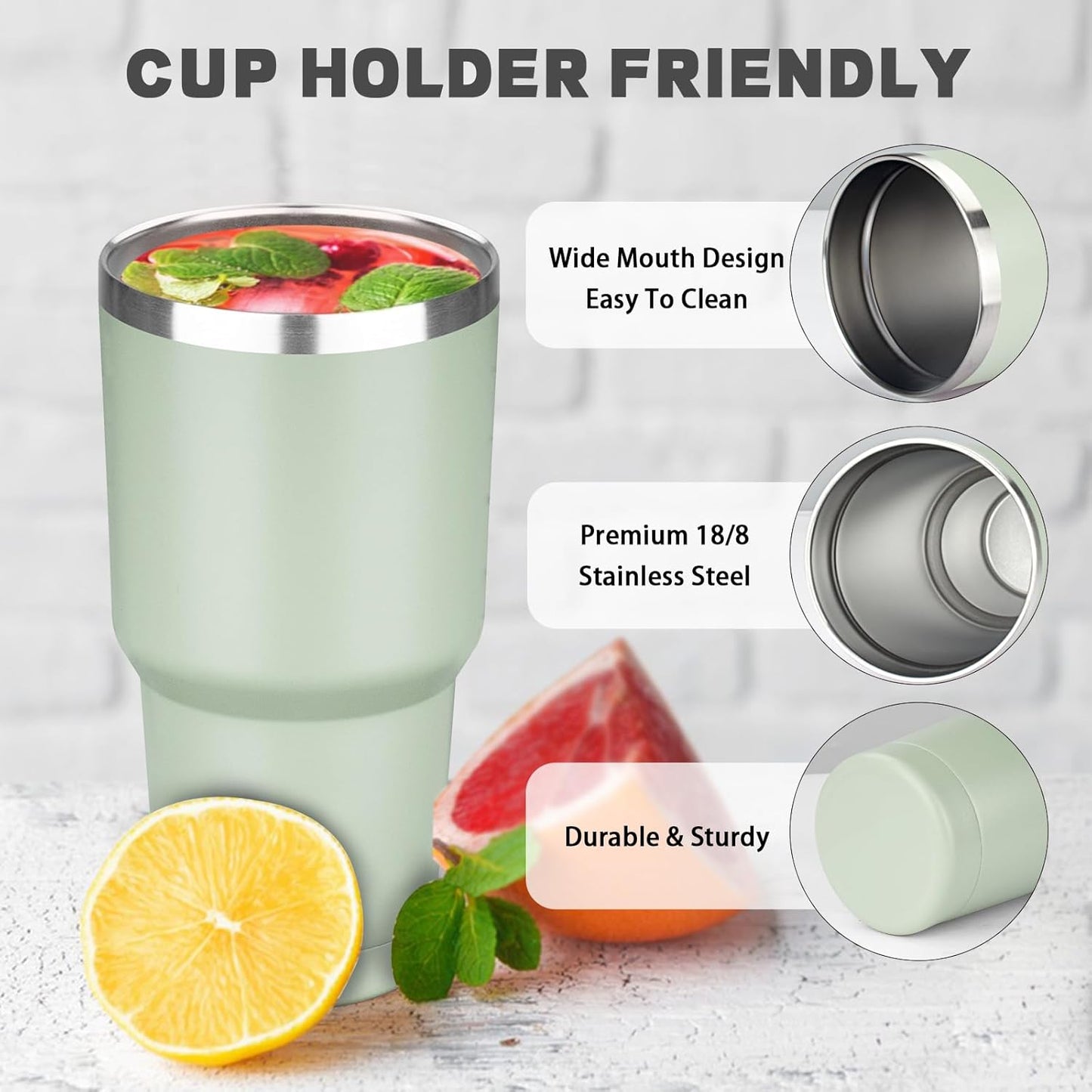 20 oz Tumbler with Lids and Straws, Stainless Steel Insulated Coffee Tumbler, Double Wall Vacuum Insulated Travel Mug Cup, Leakproof Thermal Coffee Cup for Hot and Cold Drinks (azure blue)