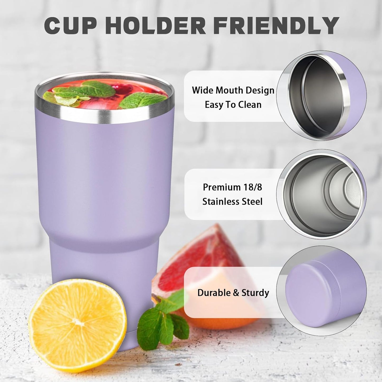 20 oz Tumbler with Lids and Straws, Stainless Steel Insulated Coffee Tumbler, Double Wall Vacuum Insulated Travel Mug Cup, Leakproof Thermal Coffee Cup for Hot and Cold Drinks (azure blue)