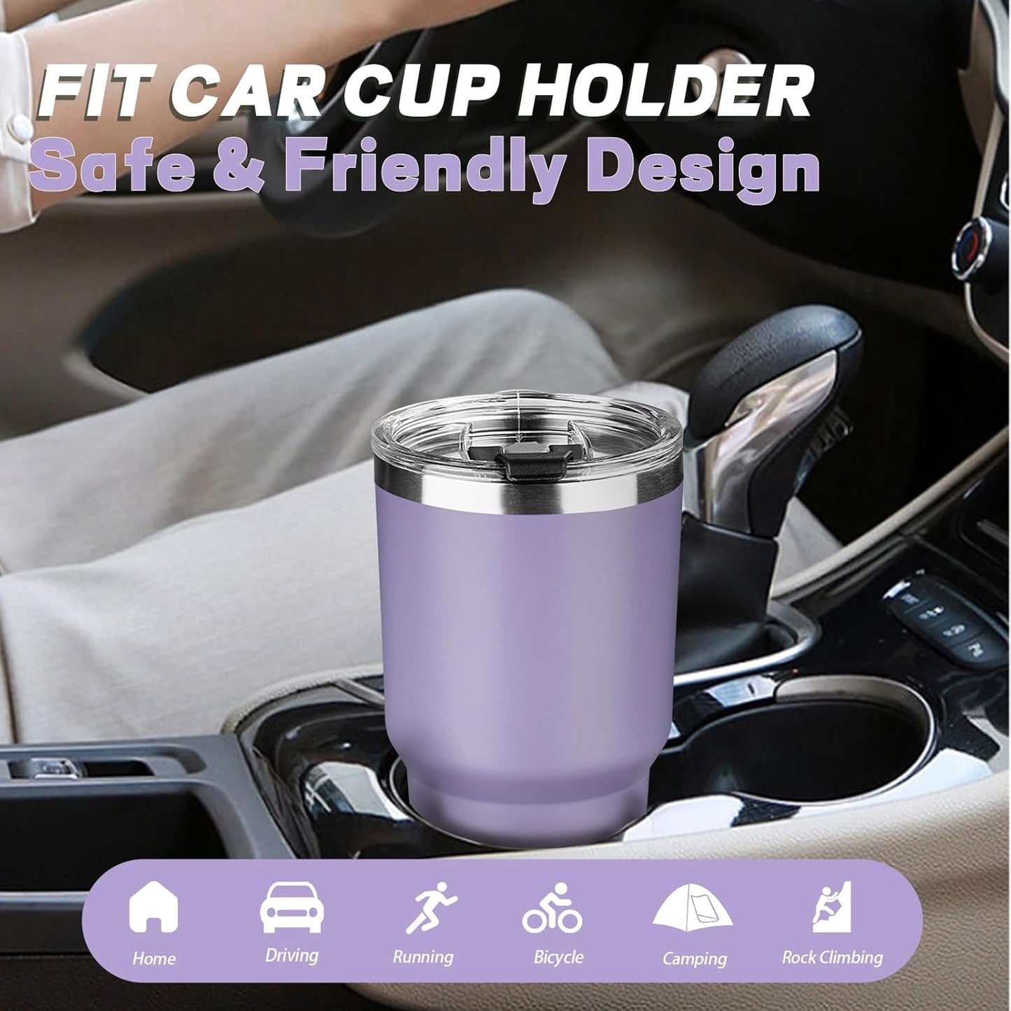 20 oz Tumbler with Lids and Straws, Stainless Steel Insulated Coffee Tumbler, Double Wall Vacuum Insulated Travel Mug Cup, Leakproof Thermal Coffee Cup for Hot and Cold Drinks (azure blue)