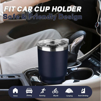20 oz Tumbler with Lids and Straws, Stainless Steel Insulated Coffee Tumbler, Double Wall Vacuum Insulated Travel Mug Cup, Leakproof Thermal Coffee Cup for Hot and Cold Drinks (azure blue)