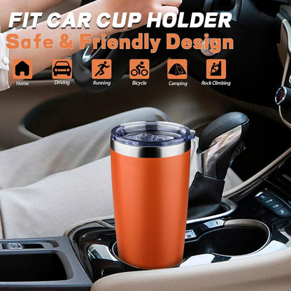 20 oz Tumbler with Lids and Straws, Stainless Steel Insulated Coffee Tumbler, Double Wall Vacuum Insulated Travel Mug Cup, Leakproof Thermal Coffee Cup for Hot and Cold Drinks (azure blue)