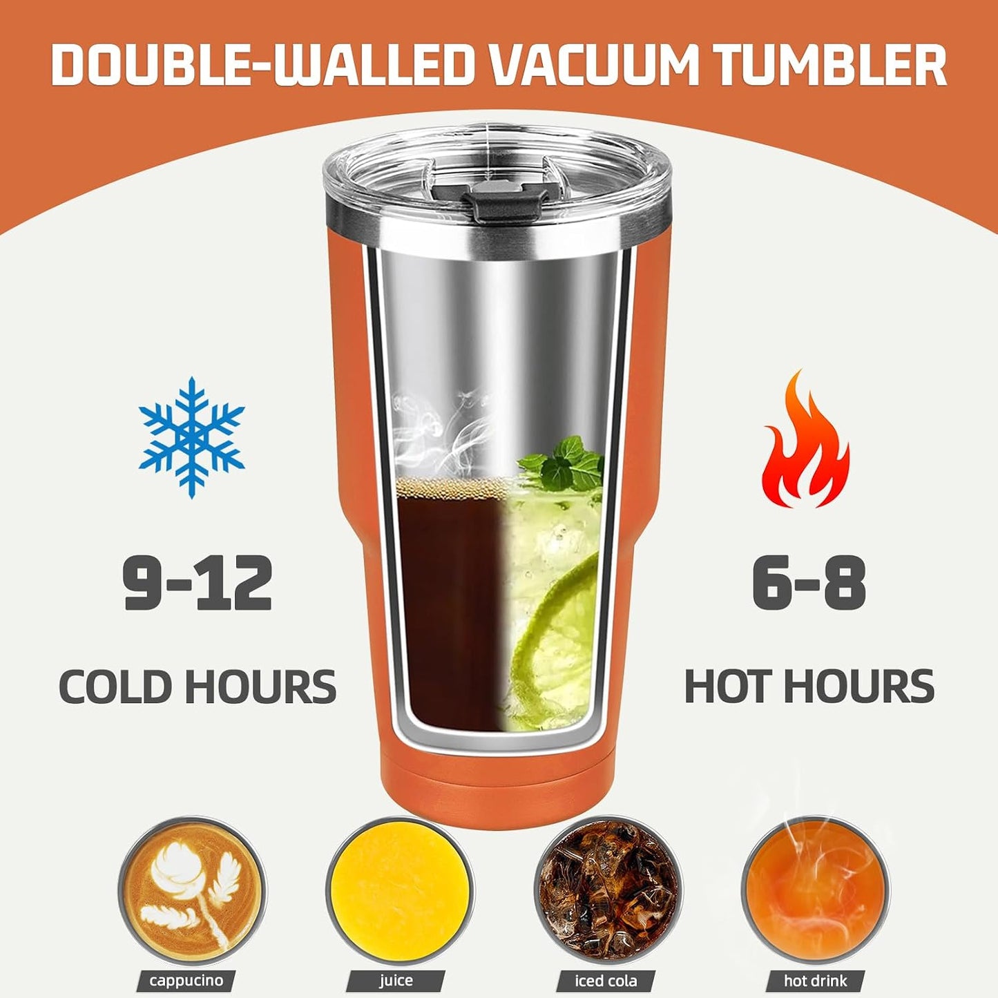 20 oz Tumbler with Lids and Straws, Stainless Steel Insulated Coffee Tumbler, Double Wall Vacuum Insulated Travel Mug Cup, Leakproof Thermal Coffee Cup for Hot and Cold Drinks (azure blue)