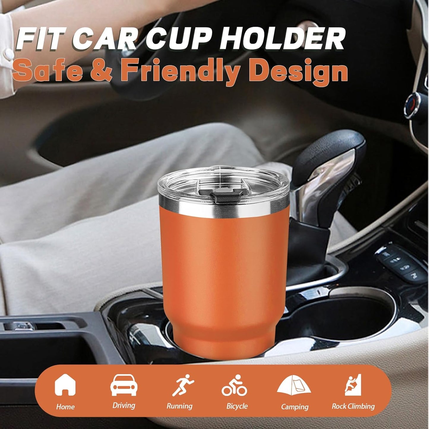 20 oz Tumbler with Lids and Straws, Stainless Steel Insulated Coffee Tumbler, Double Wall Vacuum Insulated Travel Mug Cup, Leakproof Thermal Coffee Cup for Hot and Cold Drinks (azure blue)