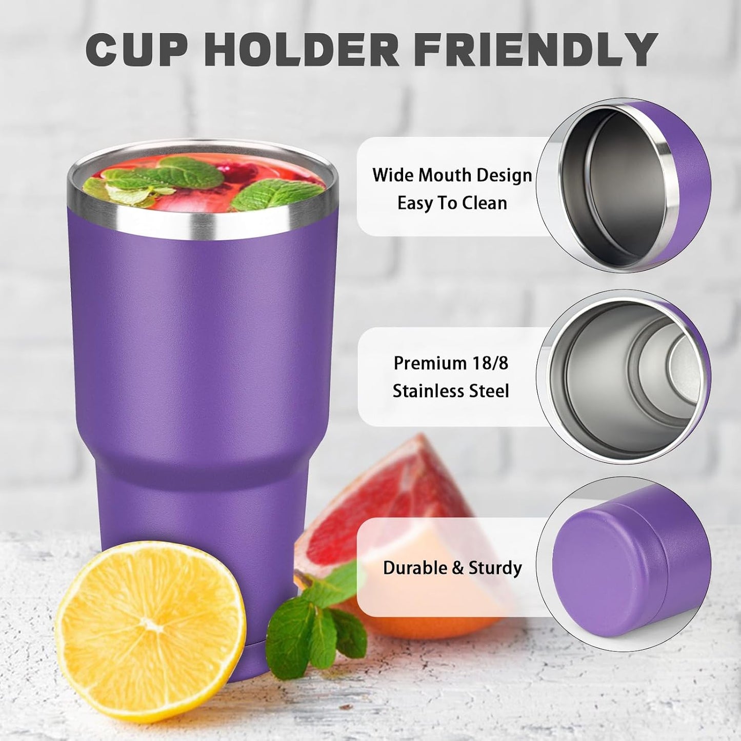20 oz Tumbler with Lids and Straws, Stainless Steel Insulated Coffee Tumbler, Double Wall Vacuum Insulated Travel Mug Cup, Leakproof Thermal Coffee Cup for Hot and Cold Drinks (azure blue)
