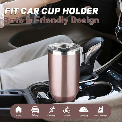 20 oz Tumbler with Lids and Straws, Stainless Steel Insulated Coffee Tumbler, Double Wall Vacuum Insulated Travel Mug Cup, Leakproof Thermal Coffee Cup for Hot and Cold Drinks (azure blue)