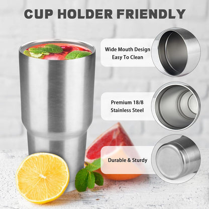 20 oz Tumbler with Lids and Straws, Stainless Steel Insulated Coffee Tumbler, Double Wall Vacuum Insulated Travel Mug Cup, Leakproof Thermal Coffee Cup for Hot and Cold Drinks (azure blue)