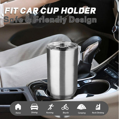 20 oz Tumbler with Lids and Straws, Stainless Steel Insulated Coffee Tumbler, Double Wall Vacuum Insulated Travel Mug Cup, Leakproof Thermal Coffee Cup for Hot and Cold Drinks (azure blue)