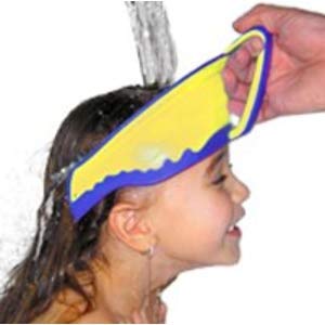 Shampoo Visor by Splash Guard, Comfort Seal Baby Bath Shampoo Shower Cap, Gentle Rinse and Shield Bath Hat for Toddlers and Babies (Yellow)
