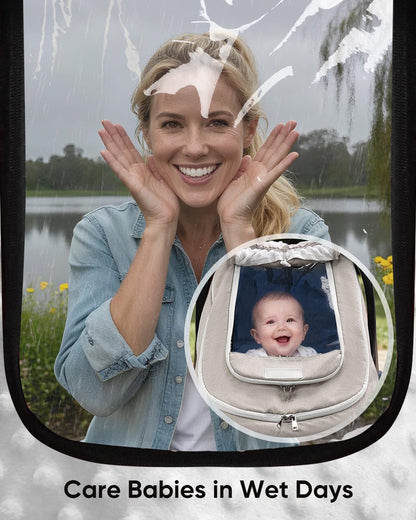 Waterproof Baby Car Seat Cover Canopy for All Weather - Pink