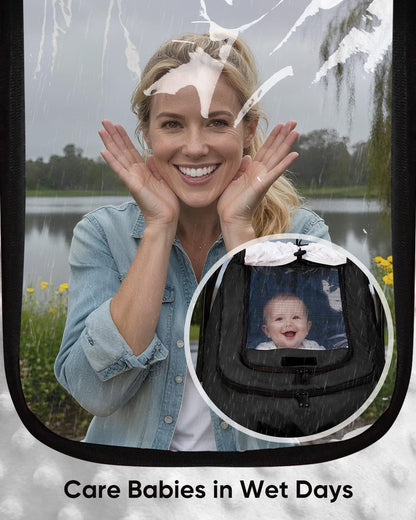 Waterproof Baby Car Seat Cover Canopy for All Weather - Pink