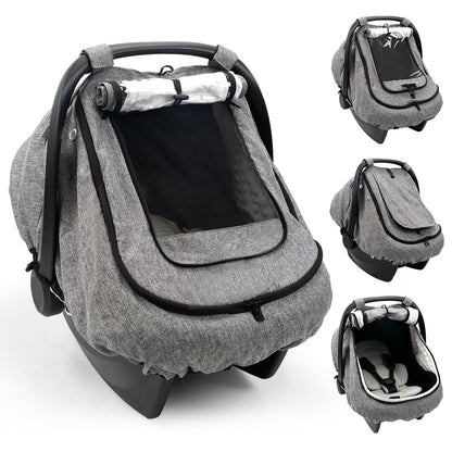 Waterproof Baby Car Seat Cover Canopy for All Weather - Pink