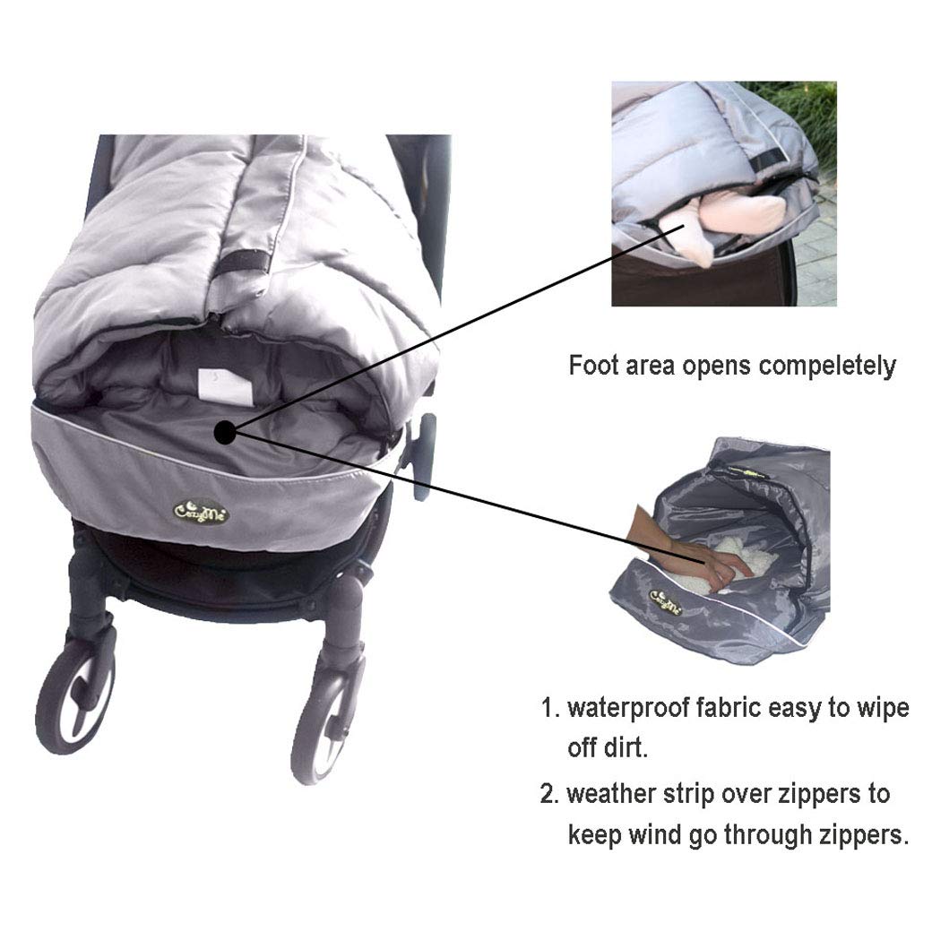 Winter Footmuff for Toddler, Waterproof Stroller Blanket, 6M-4T