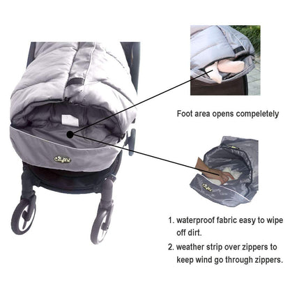 Winter Footmuff for Toddler, Waterproof Stroller Blanket, 6M-4T