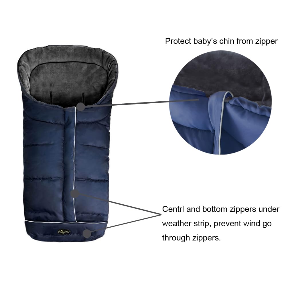 Winter Footmuff for Toddler, Waterproof Stroller Blanket, 6M-4T