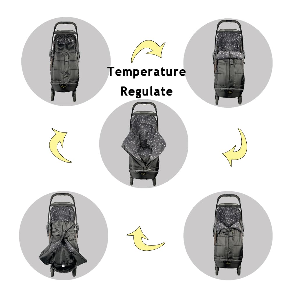 Winter Footmuff for Toddler, Waterproof Stroller Blanket, 6M-4T