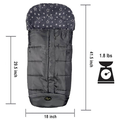 Winter Footmuff for Toddler, Waterproof Stroller Blanket, 6M-4T
