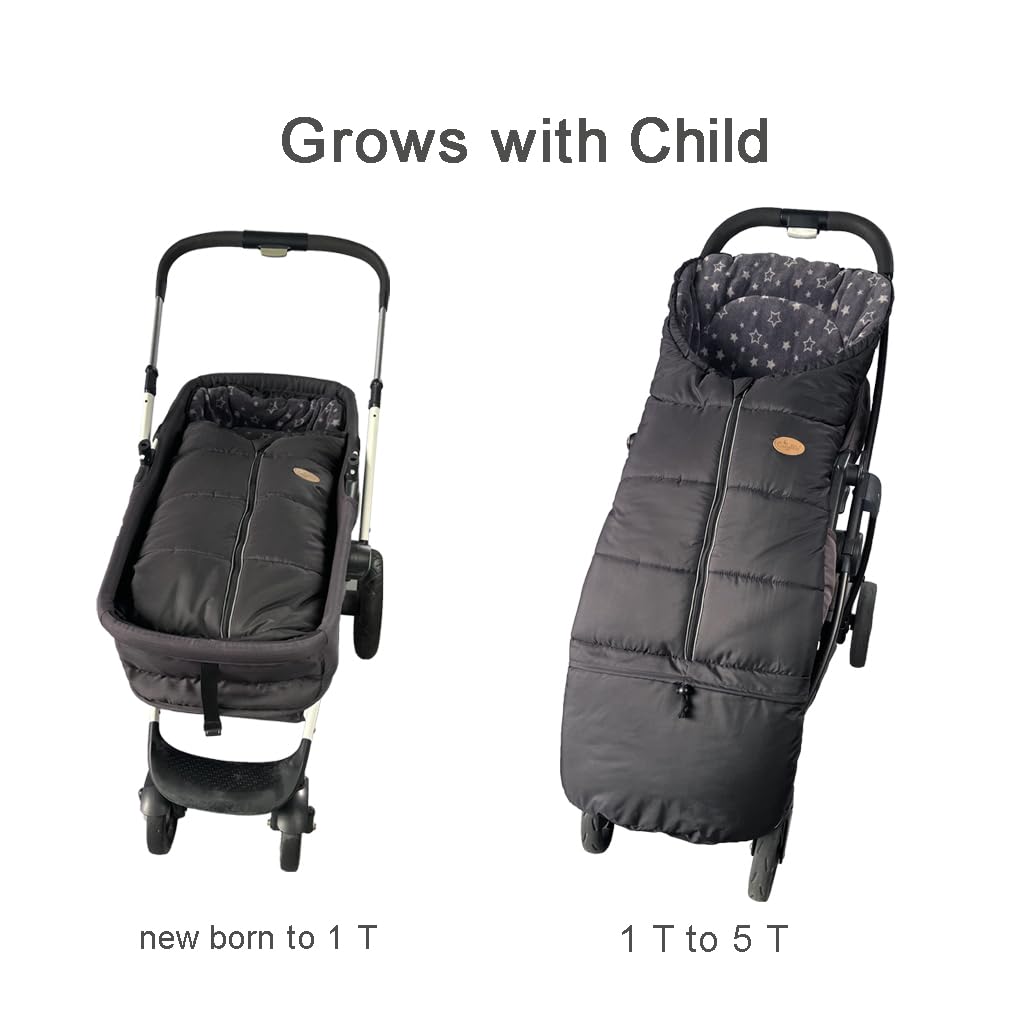 Winter Footmuff for Toddler, Waterproof Stroller Blanket, 6M-4T