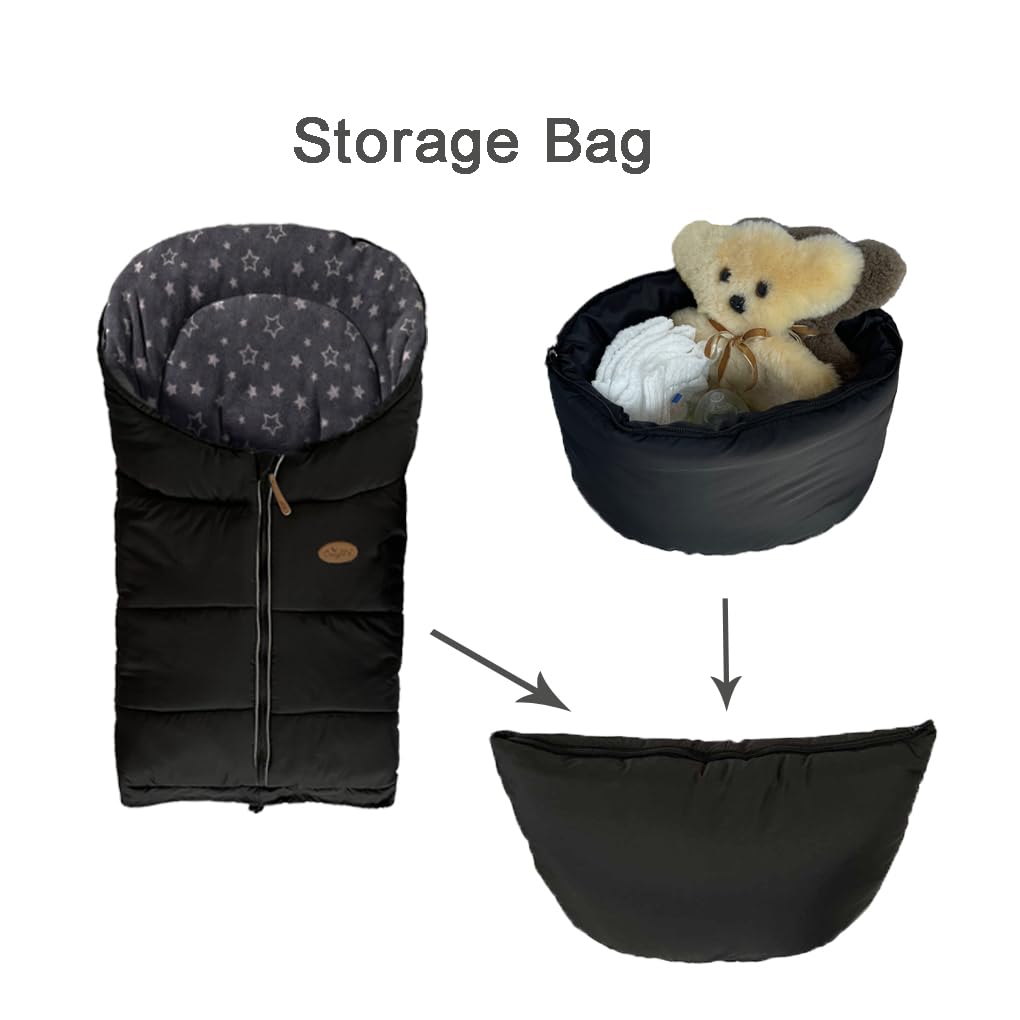 Winter Footmuff for Toddler, Waterproof Stroller Blanket, 6M-4T