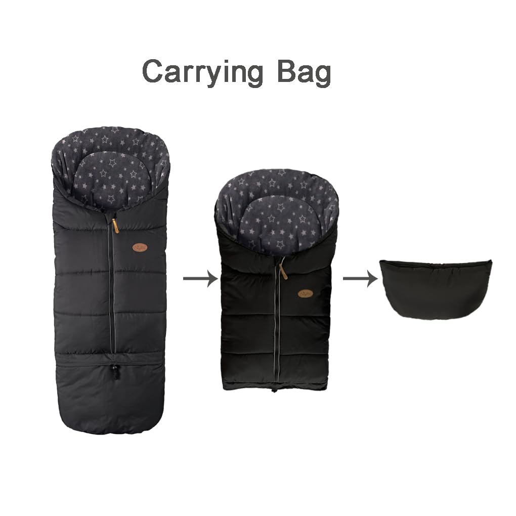 Winter Footmuff for Toddler, Waterproof Stroller Blanket, 6M-4T