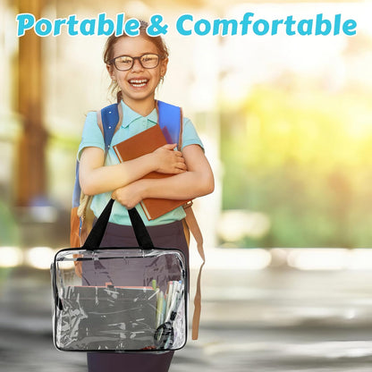 4 Pack Toy Storage Organizer Bags with Zipper, Clear PVC