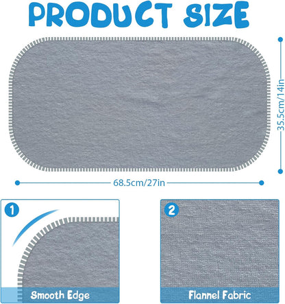 Baby Waterproof Changing Pad Liners (3 Pack) - Washable Reusable Changing Table Cover Liners Double, Portable Diaper Pads, Grey