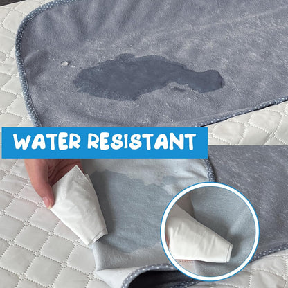 Baby Waterproof Changing Pad Liners (3 Pack) - Washable Reusable Changing Table Cover Liners Double, Portable Diaper Pads, Grey