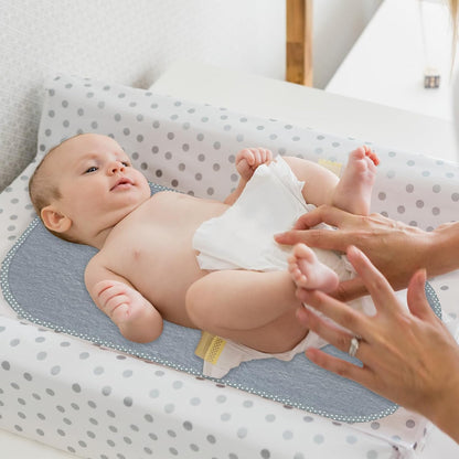 Baby Waterproof Changing Pad Liners (3 Pack) - Washable Reusable Changing Table Cover Liners Double, Portable Diaper Pads, Grey
