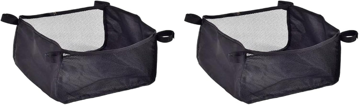 Baby Stroller Bottom Basket Universal Stroller Storage Bag Organizer for Diapers Toys Snacks Lightweight Large Capacity Pushchair Shopping Case 2 pack